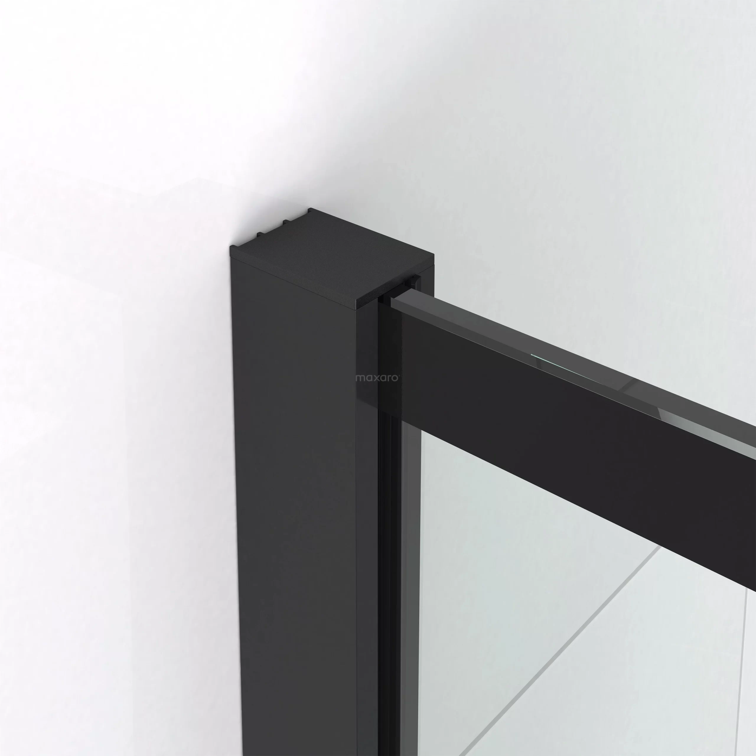 Diamond Inloopdouche | 80 Cm Mat Zwart Helder Met 6 Zwarte Strepen Vaste Wand 4 Diamond Inloopdouche | 80 Cm Mat Zwart Helder Met 6 Zwarte Strepen Vaste Wand - Afbeelding 2