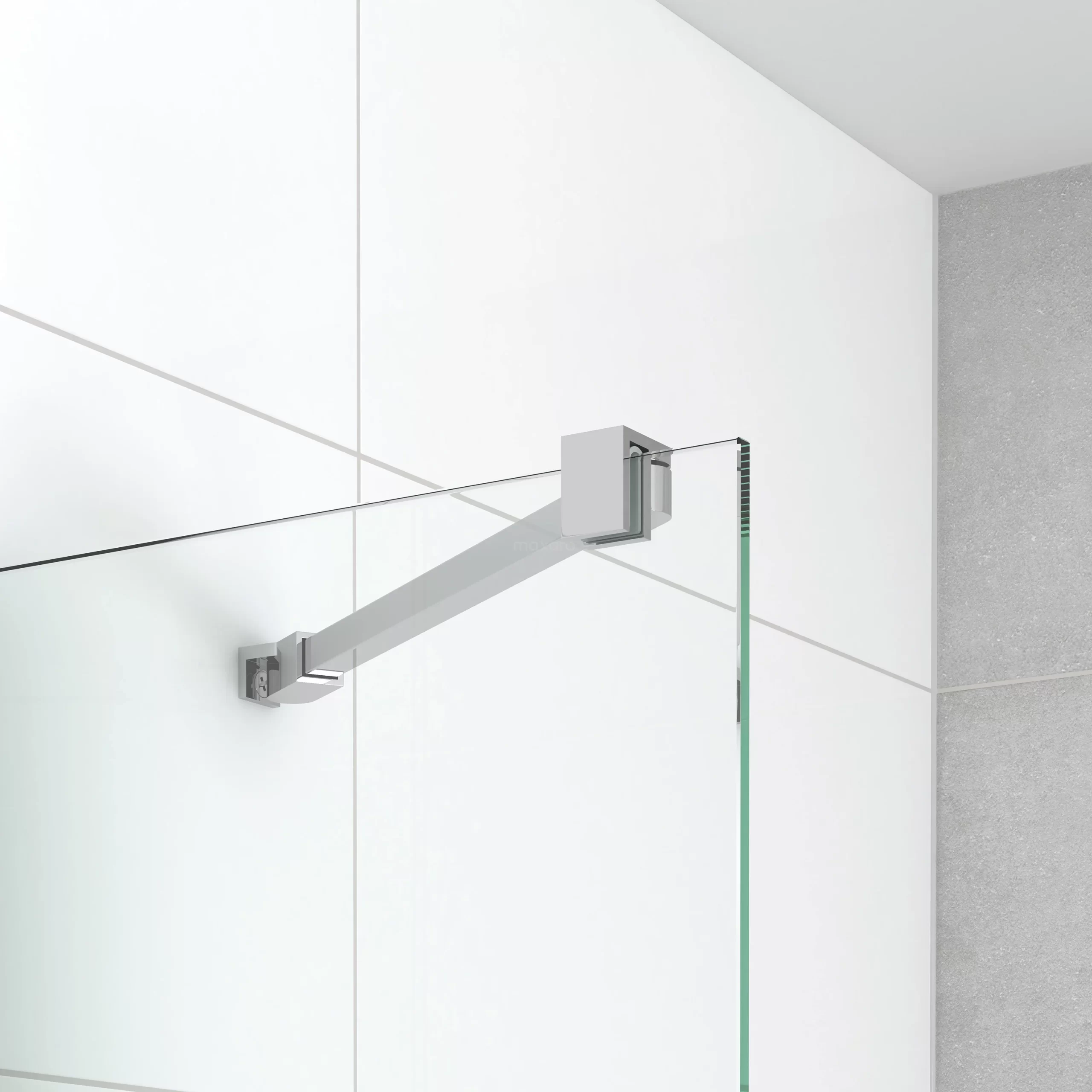 Diamond Inloopdouche | 90 Cm Chroom Helder Glas Vaste Wand 5 Diamond Inloopdouche | 90 Cm Chroom Helder Glas Vaste Wand - Afbeelding 3