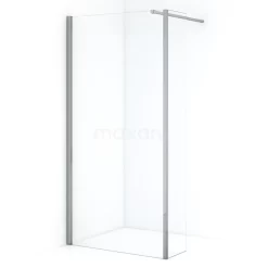 Diamond Inloopdouche | 90 Cm Chroom Helder Glas Vaste Wand Met Zijwand
