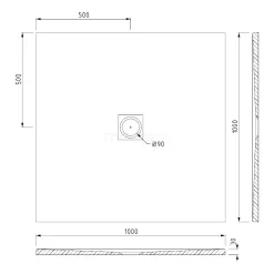 Douchebak 100x100cm Vierkant Mineraalmarmer Zwart 11 Douchebak 100x100cm Vierkant Mineraalmarmer Zwart -Winkel Voor Badkamermeubels douchebak 100x100cm vierkant mineraalmarmer zwart dbls1010b rb 4