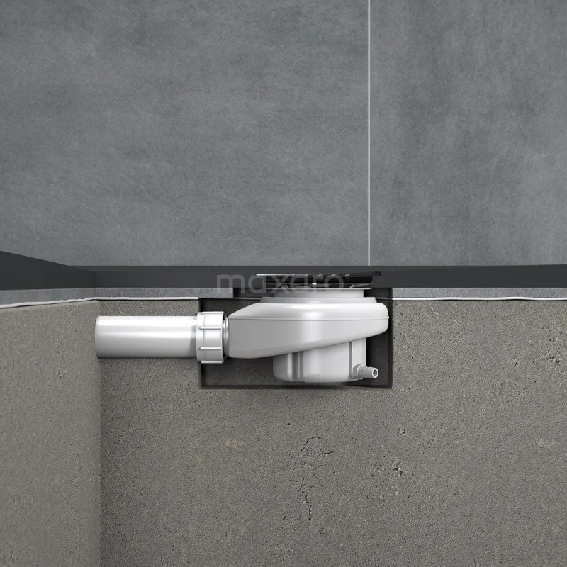 Douchebak 120x90cm Rechthoek Mineraalmarmer Zwart 4 Douchebak 120x90cm Rechthoek Mineraalmarmer Zwart - Afbeelding 2