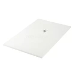 Douchebak 160x100 Cm Rechthoek Mineraalmarmer Wit