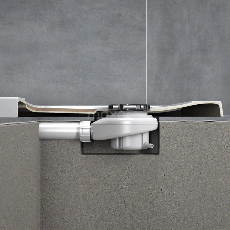 Douchebak 70x70cm Vierkant Acryl Hoogglans Wit 4 Douchebak 70x70cm Vierkant Acryl Hoogglans Wit - Afbeelding 2