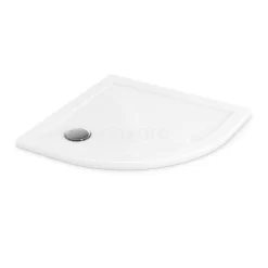 Douchebak 80x80cm Kwartrond Acryl Hoogglans Wit