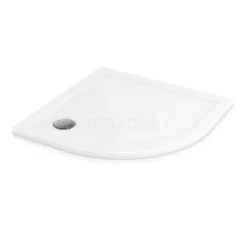 Douchebak 90x90cm Kwartrond Acryl Hoogglans Wit