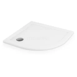 Douchebak 90x90cm Kwartrond SMC Hoogglans Wit