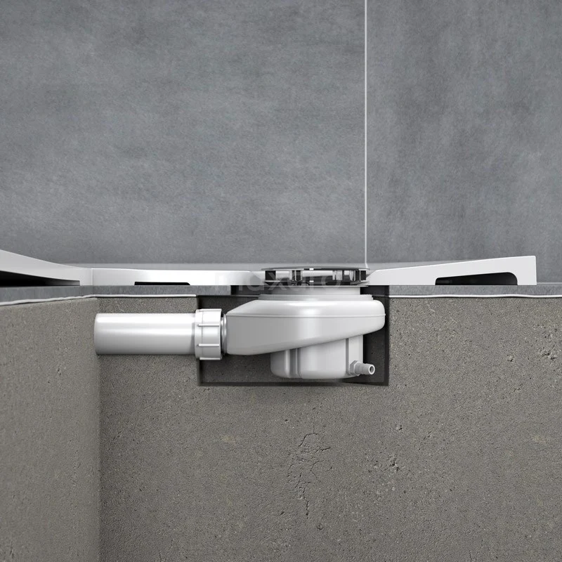 Douchebak 90x90cm Vierkant Mineraalmarmer Hoogglans Wit 6 Douchebak 90x90cm Vierkant Mineraalmarmer Hoogglans Wit - Afbeelding 4