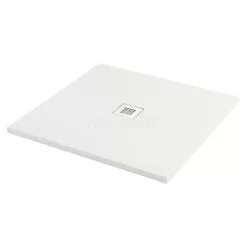 Douchebak 90x90cm Vierkant Mineraalmarmer Mat Wit