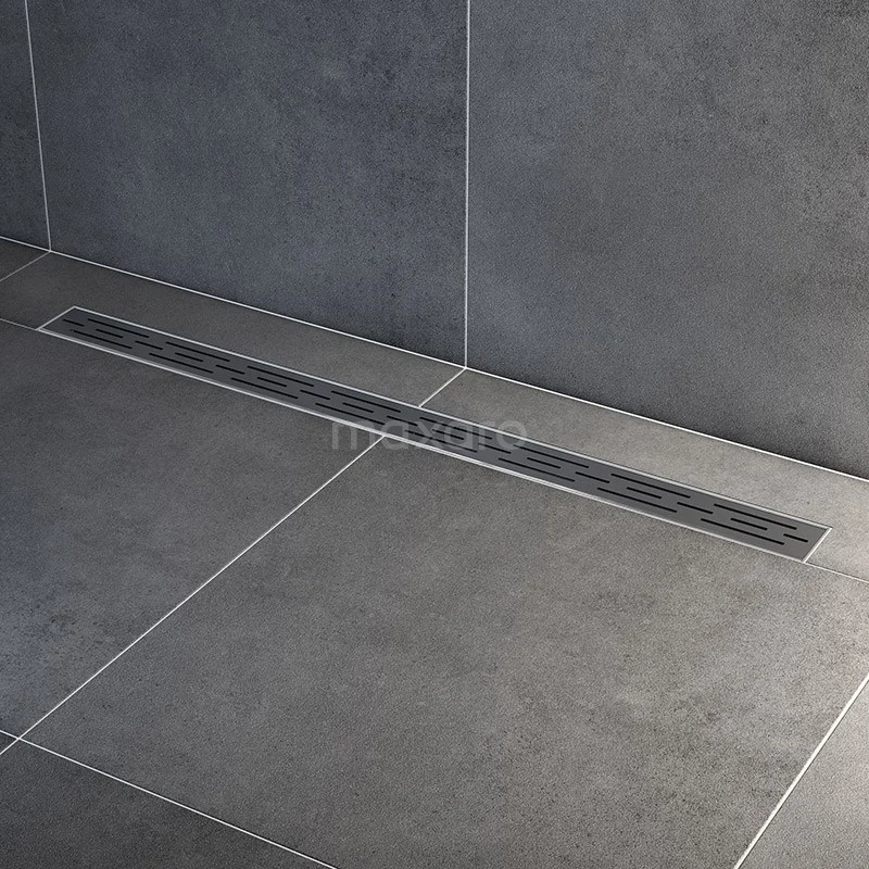 Douchegoot Met Flensrand 100cm Gestreept Rooster Rvs 4 Douchegoot Met Flensrand 100cm Gestreept Rooster Rvs - Afbeelding 2