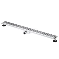 Douchegoot Met Flensrand 100cm Gestreept Rooster Rvs