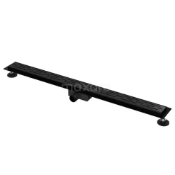 Douchegoot Met Flensrand 100cm Gestreept Rooster Zwart