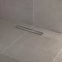 Douchegoot Met Flensrand 50cm Tegel- En Plaatrooster Zwart -Winkel Voor Badkamermeubels douchegoot met flensrand 50cm tegel en plaatrooster zwart dfg02 0500mb 2