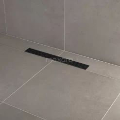 Winkel Voor Badkamermeubels -Winkel Voor Badkamermeubels douchegoot met flensrand 60cm gestreept rooster zwart dfg01 0600mb 1