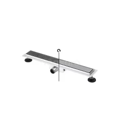 Douchegoot Met Flensrand 60cm Tegel- En Plaatrooster Rvs