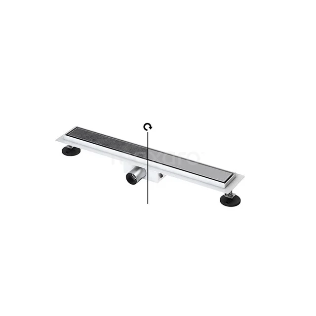 Douchegoot Met Flensrand 60cm Tegel- En Plaatrooster Rvs 3 Douchegoot Met Flensrand 60cm Tegel- En Plaatrooster Rvs