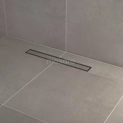 Douchegoot Met Flensrand 60cm Tegel- En Plaatrooster Zwart -Winkel Voor Badkamermeubels douchegoot met flensrand 60cm tegel en plaatrooster zwart dfg02 0600mb 2