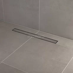 Douchegoot Met Flensrand 70cm Tegel- En Plaatrooster Zwart -Winkel Voor Badkamermeubels douchegoot met flensrand 70cm tegel en plaatrooster zwart dfg02 0700mb 2