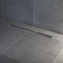 Winkel Voor Badkamermeubels -Winkel Voor Badkamermeubels douchegoot met flensrand 80cm gestreept rooster rvs dfg01 0800 1