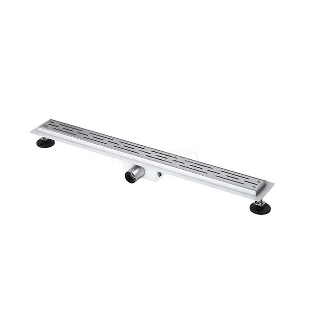 Douchegoot Met Flensrand 80cm Gestreept Rooster Rvs 2 Douchegoot Met Flensrand 80cm Gestreept Rooster Rvs