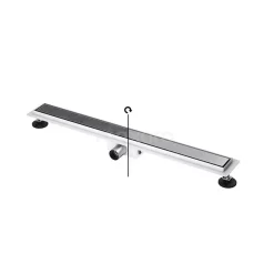 Douchegoot Met Flensrand 80cm Tegel- En Plaatrooster Rvs