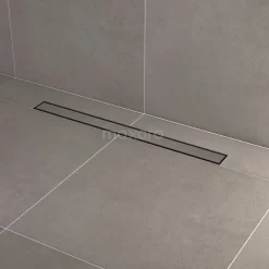 Douchegoot Met Flensrand 80cm Tegel- En Plaatrooster Zwart -Winkel Voor Badkamermeubels douchegoot met flensrand 80cm tegel en plaatrooster zwart dfg02 0800mb 2