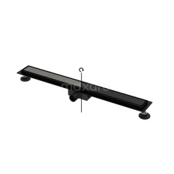 Douchegoot Met Flensrand 80cm Tegel- En Plaatrooster Zwart