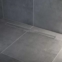 Douchegoot Met Flensrand 90cm Tegel- En Plaatrooster Rvs -Winkel Voor Badkamermeubels douchegoot met flensrand 90cm tegel en plaatrooster rvs dfg02 0900 2