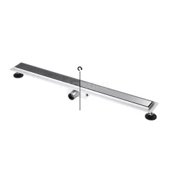 Douchegoot Met Flensrand 90cm Tegel- En Plaatrooster Rvs