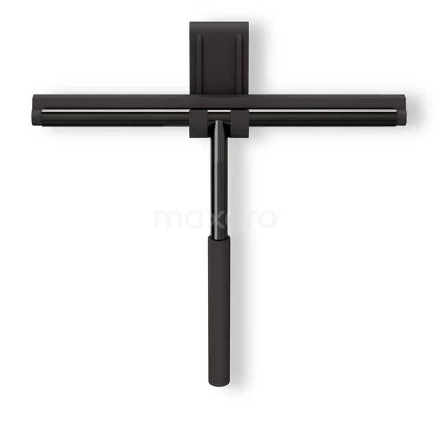 Douchewisser, Hangend, Glasbevestiging, Zwart Chroom 3 Douchewisser, Hangend, Glasbevestiging, Zwart Chroom