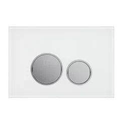 Flush Bedieningspaneel Toilet | Wit Met Chroom Glans