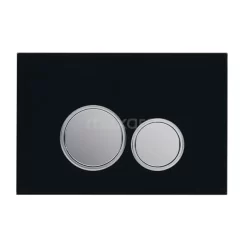 Flush Bedieningspaneel Toilet | Zwart Met Chroom Glans