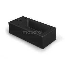 Fonteintje WC Clasico Keramiek Mat Zwart Kraangat Links