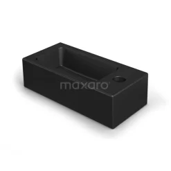 Fonteintje WC Clasico Keramiek Mat Zwart Kraangat Rechts