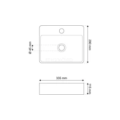 Fonteintje WC Clasico Keramiek Wit Met Kraangat -Winkel Voor Badkamermeubels fonteintje wc clasico keramiek wit met kraangat k110 1100 2