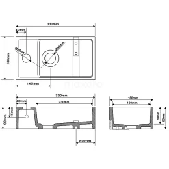 Fonteintje WC Mintra Solid Surface Mat Wit Kraangat Links 7 Fonteintje WC Mintra Solid Surface Mat Wit Kraangat Links -Winkel Voor Badkamermeubels fonteintje wc mintra solid surface mat wit kraangat links m110 1011 2