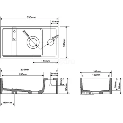Fonteintje WC Mintra Solid Surface Mat Wit Kraangat Rechts 7 Fonteintje WC Mintra Solid Surface Mat Wit Kraangat Rechts -Winkel Voor Badkamermeubels fonteintje wc mintra solid surface mat wit kraangat rechts m110 1016 2