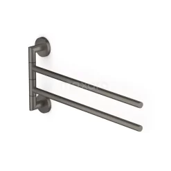 Handdoekenrek Radius Black Steel, Draaibaar, Zwart Metaal