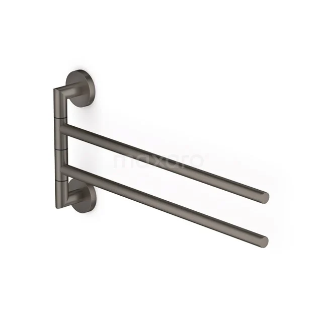 Handdoekenrek Radius Black Steel, Draaibaar, Zwart Metaal 3 Handdoekenrek Radius Black Steel, Draaibaar, Zwart Metaal