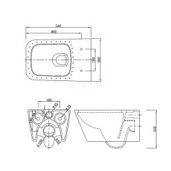 Hangend Toilet Diverso Spoelrand Wit -Winkel Voor Badkamermeubels hangend toilet diverso spoelrand wit 300.0390 4