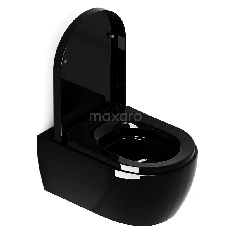 Hangend Toilet Senza Easy Clean Zwart 4 Hangend Toilet Senza Easy Clean Zwart - Afbeelding 2