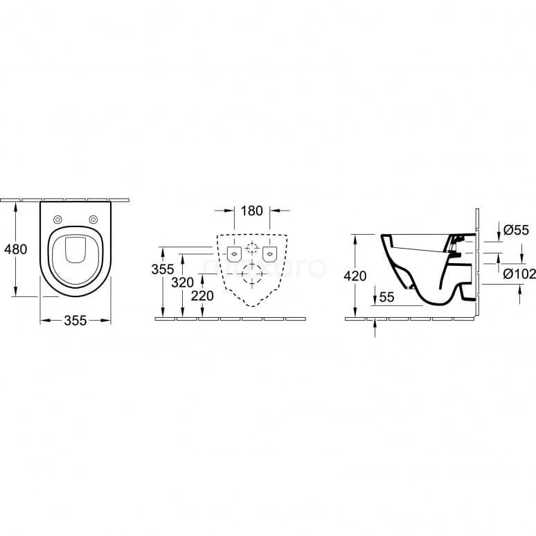 Hangend Toilet Villeroy En Boch Subway 2.0 Spoelrand Wit Verkort Toilet 5 Hangend Toilet Villeroy En Boch Subway 2.0 Spoelrand Wit Verkort Toilet - Afbeelding 3