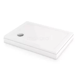 Hoge Douchebak 110x80cm Rechthoek Acryl Hoogglans Wit