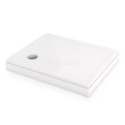 Hoge Douchebak 110x90cm Rechthoek Acryl Hoogglans Wit