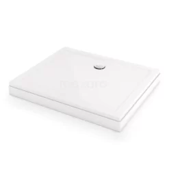 Hoge Douchebak 120x100cm Rechthoek Acryl Hoogglans Wit