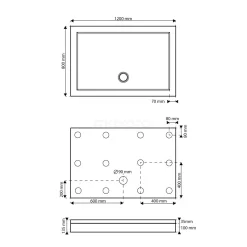 Hoge Douchebak 120x80cm Rechthoek SMC Hoogglans Wit -Winkel Voor Badkamermeubels hoge douchebak 120x80cm rechthoek smc hoogglans wit dbsr1208 h 6