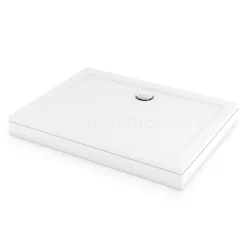 Hoge Douchebak 120x90cm Rechthoek SMC Hoogglans Wit