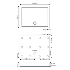 Hoge Douchebak 120x90cm Rechthoek SMC Hoogglans Wit -Winkel Voor Badkamermeubels hoge douchebak 120x90cm rechthoek smc hoogglans wit dbsr1209 h 6