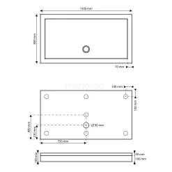 Hoge Douchebak 150x80cm Rechthoek Acryl Hoogglans Wit 15 Hoge Douchebak 150x80cm Rechthoek Acryl Hoogglans Wit -Winkel Voor Badkamermeubels hoge douchebak 150x80cm rechthoek acryl hoogglans wit dbar1508 h 6