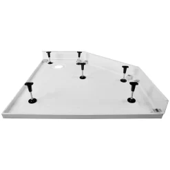 Hoge Douchebak 90x90cm Vijfhoek Acryl Hoogglans Wit -Winkel Voor Badkamermeubels hoge douchebak 90x90cm vijfhoek acryl hoogglans wit dbap0909 h 4