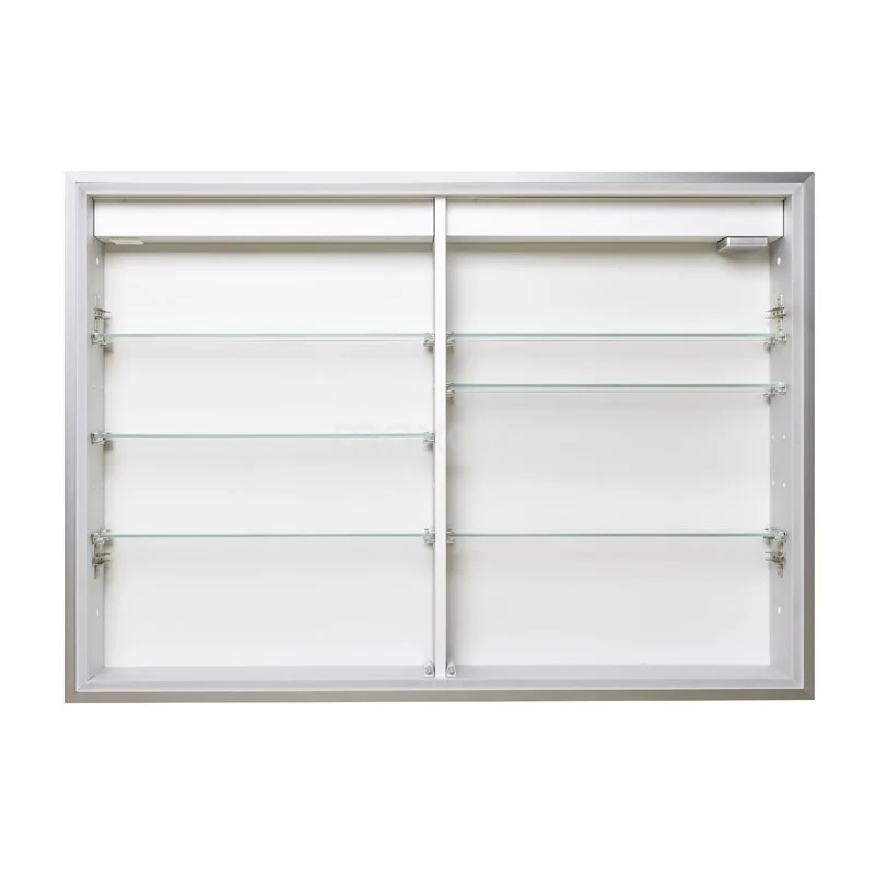 Inbouw Spiegelkast Met Verlichting Trento 80x70cm Spiegelverwarming En Stopcontact 7 Inbouw Spiegelkast Met Verlichting Trento 80x70cm Spiegelverwarming En Stopcontact - Afbeelding 5